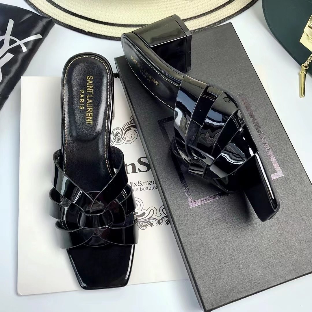 YSL Saint Laurent Nu Pieds Thick Heeled Shoes