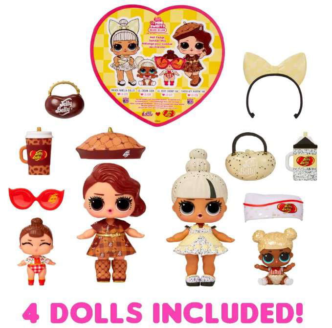 LOL Surprise Loves Mini Sweets Deluxe Series 2 with 4 Dolls, Accessories, Limited Edition Dolls, Candy Theme, Jelly Belly Theme, Collectible Dolls- Great gift for Girls age 4+