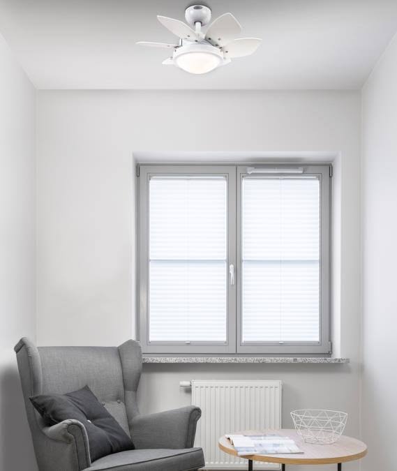 Westinghouse Lighting 7224700 Quince LED Ceiling Fan with Light, 24 inch, White