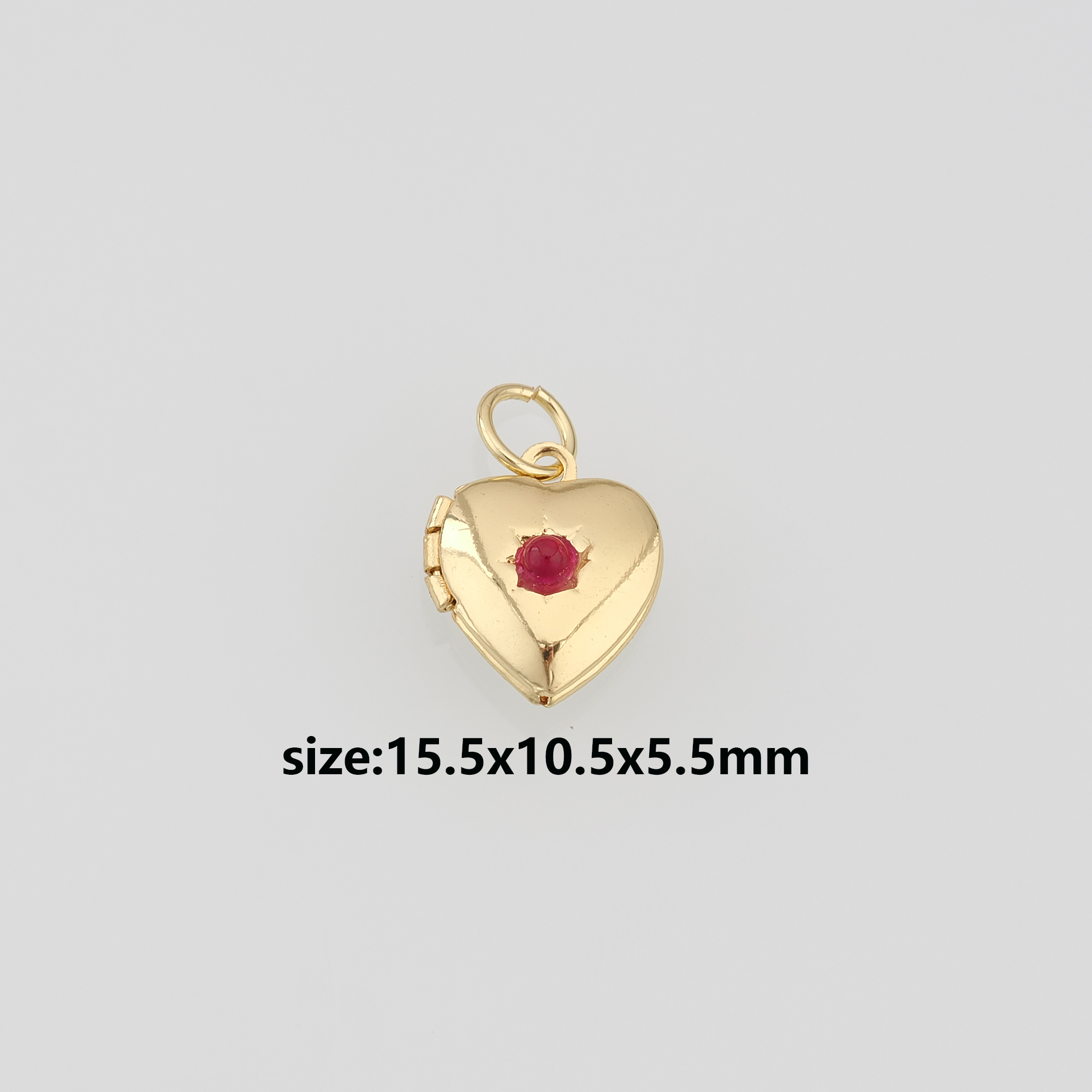 18K Gold Filled Heart Pendant,Dainty Openable Heart Charm Earrings Necklace for DIY Jewelry Making Supply