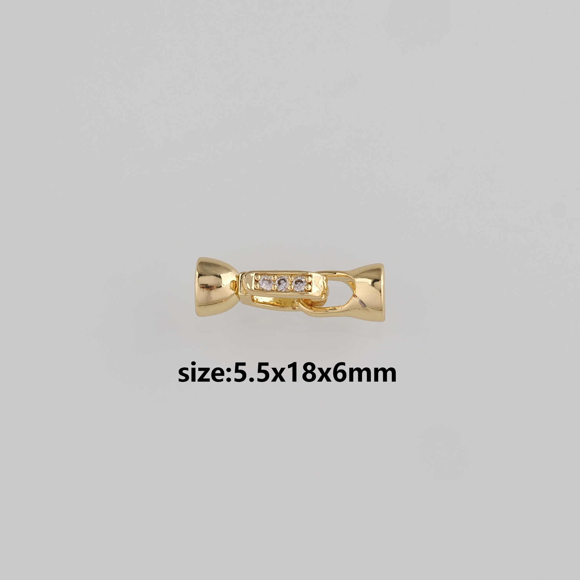 18K Gold Filled End Clasp,Hook Clasps,Connector End Cap Clasp for DIY Jewelry Necklace Bracelet