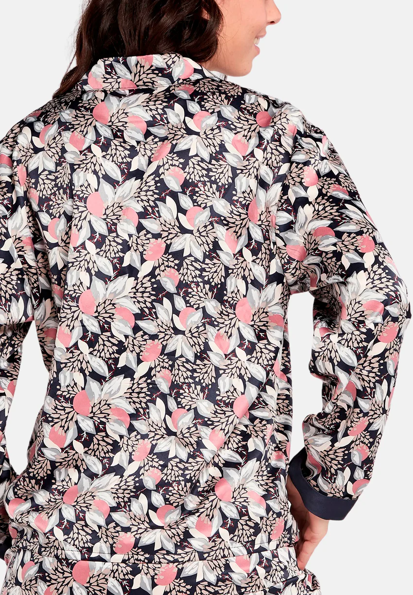 Chemise Idole Imprime Floral Bleu  Rose