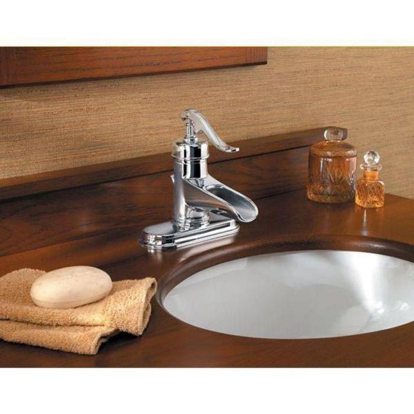 Pfister Ashfield Single-Handle Bathroom Faucet in Polished Chrome LG42-YP0C