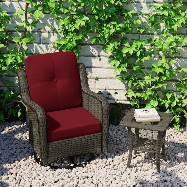 Patio Rattan Chairs Swivel Rocker