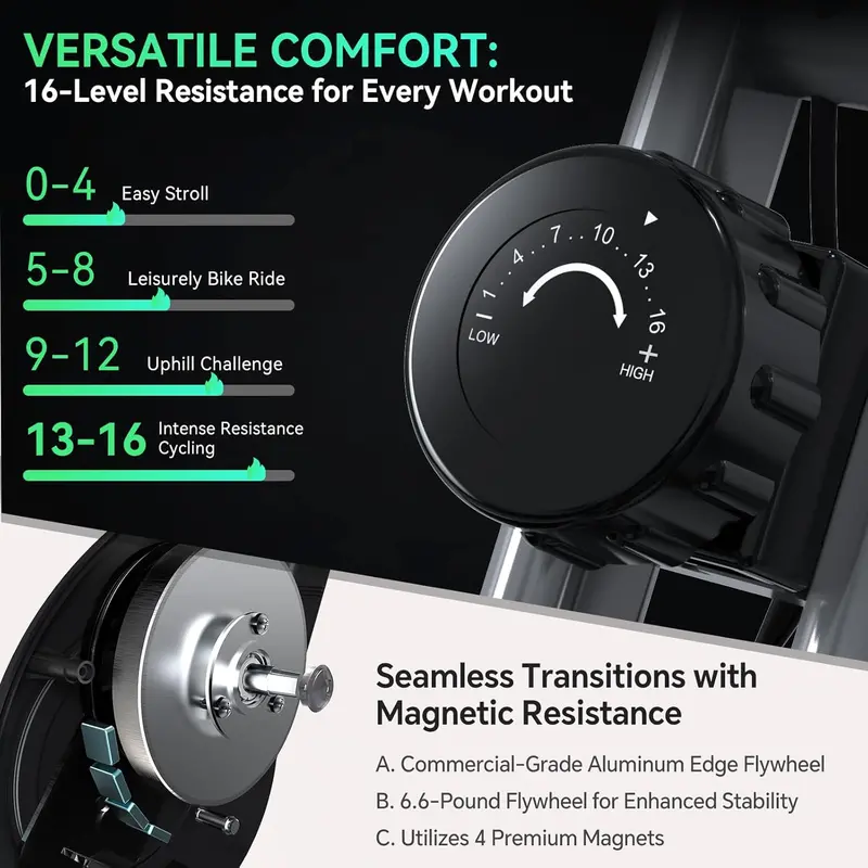 USLIM Foldable Exercise Bike – Space-Saving Stationary Cycle for Home Workouts