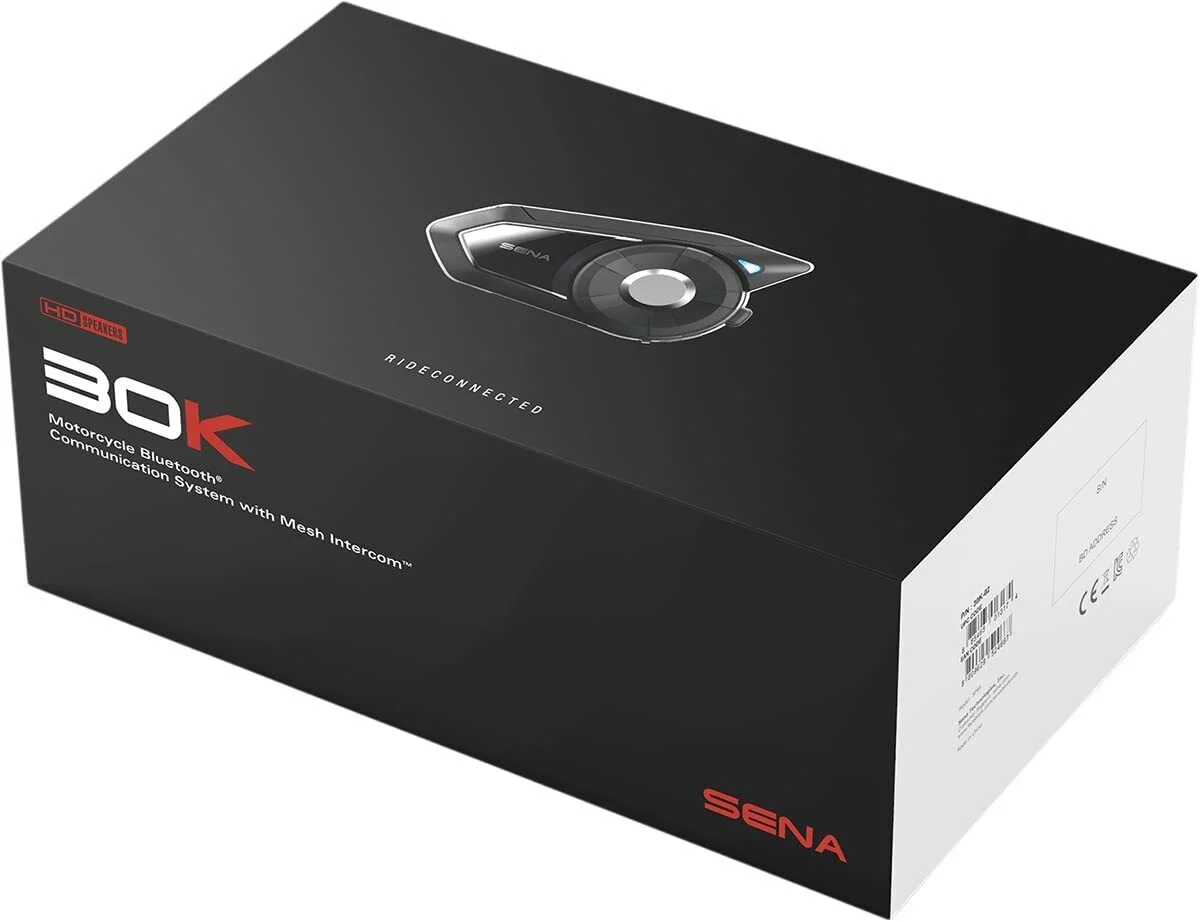 SENA 30K Bluetooth Motorcycle Headset Communication System w/HD Speakers
