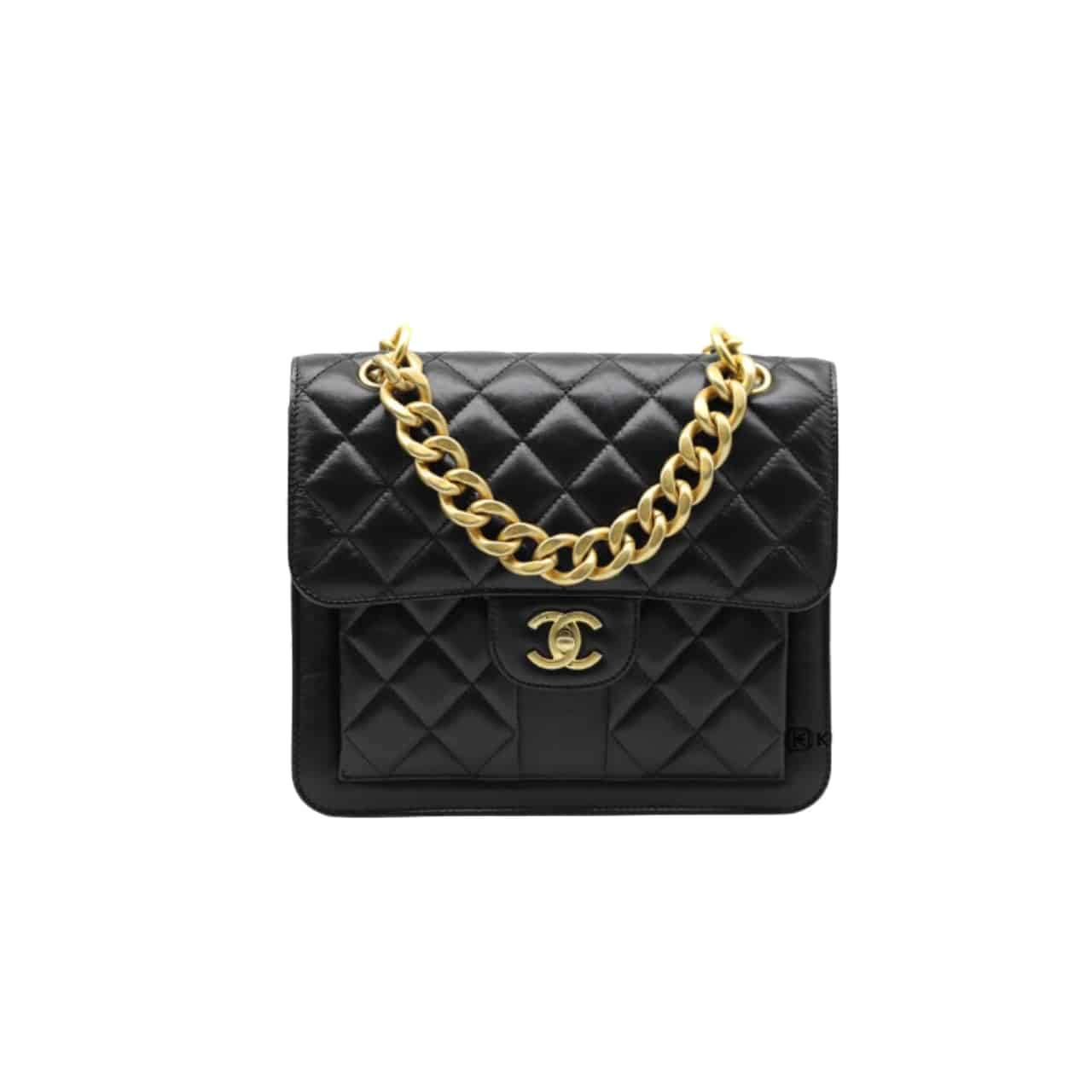 Chanel 23S Retro Backpack With Gold Hardware Black 22Cm/8.7in