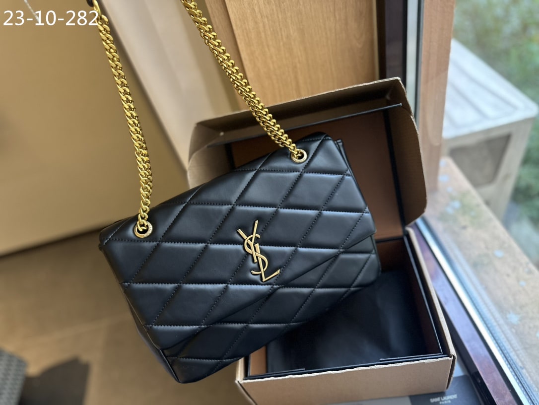 Saint Laurent Puffer Bag Black 33Cm