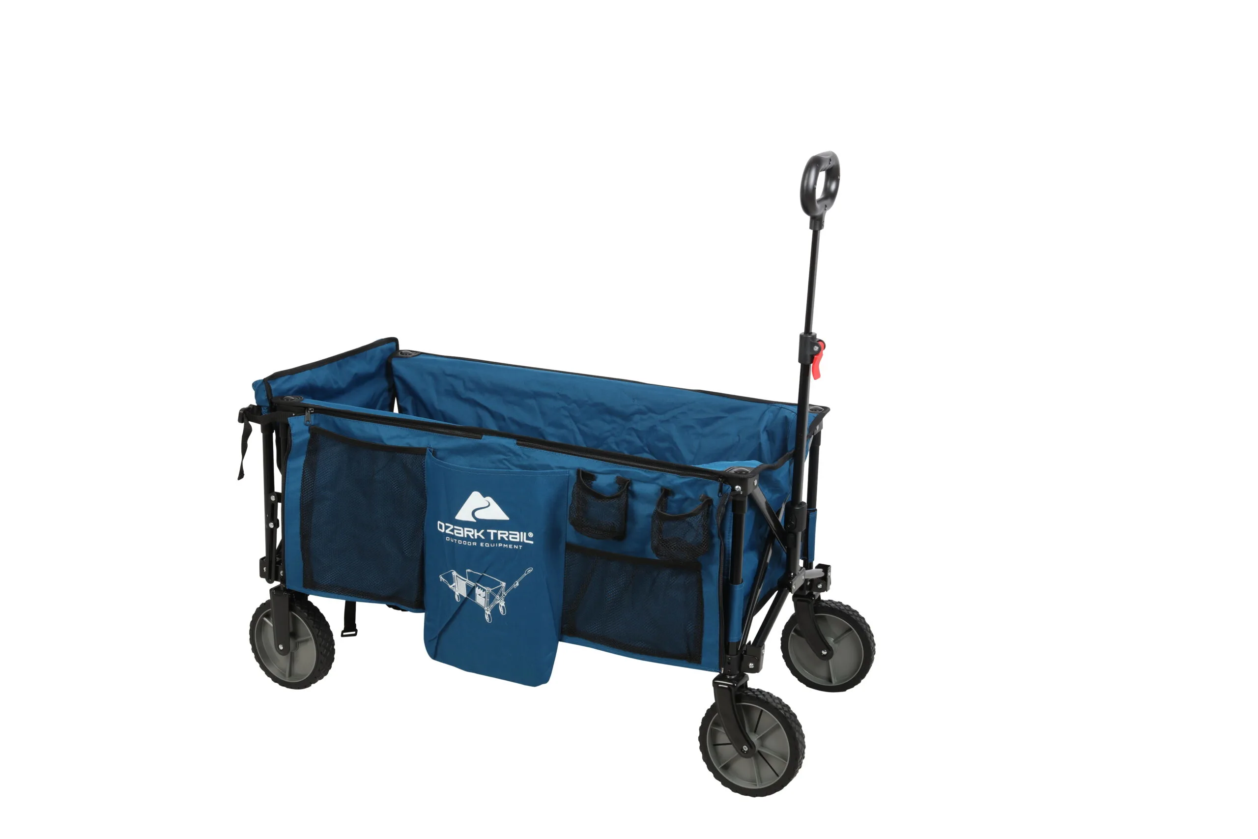 Ozark Trail Quad Folding Camp Wagon with Tailgate, Blue