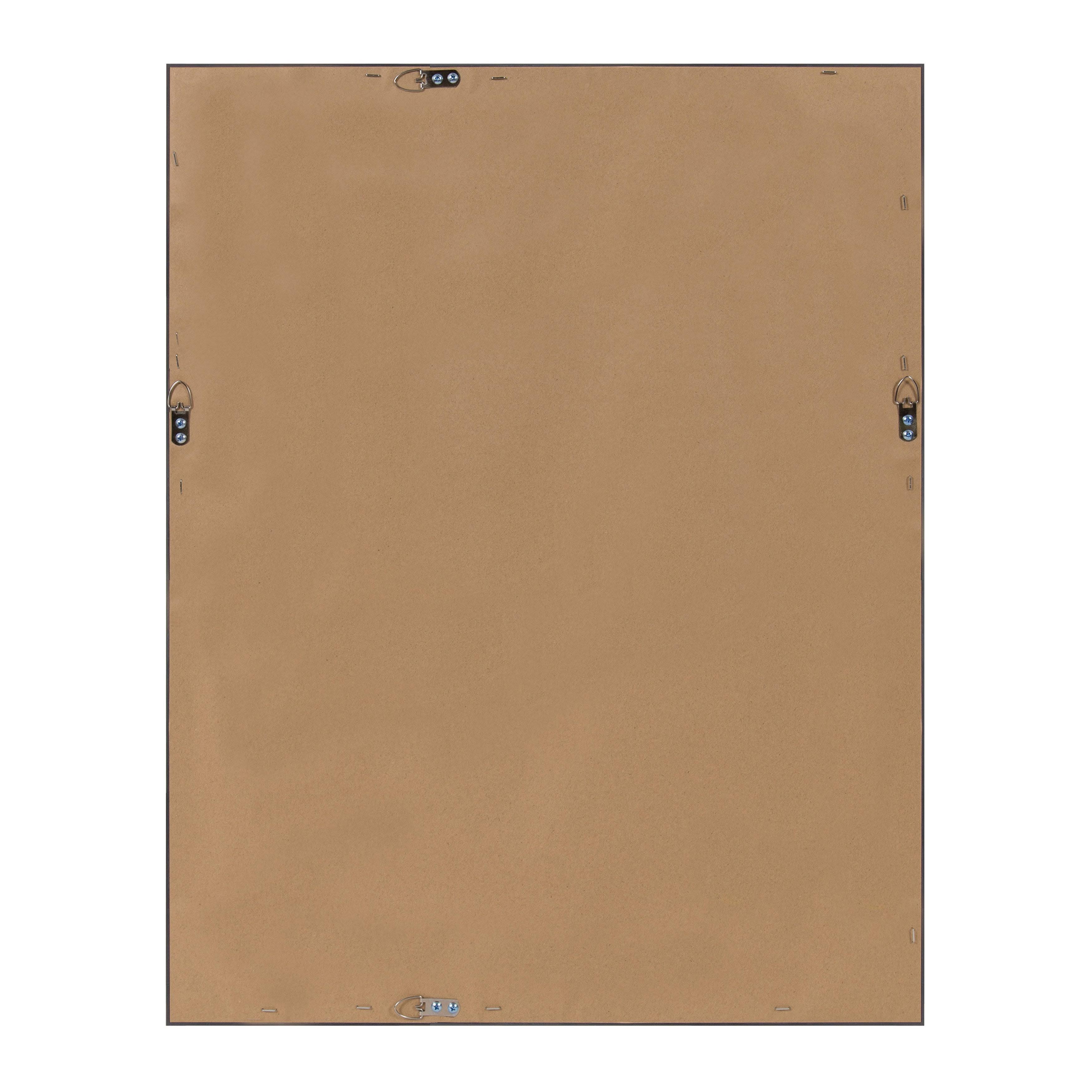 DesignOvation Bosc Framed Gray Linen Fabric Pinboard 18.5x27.5 White
