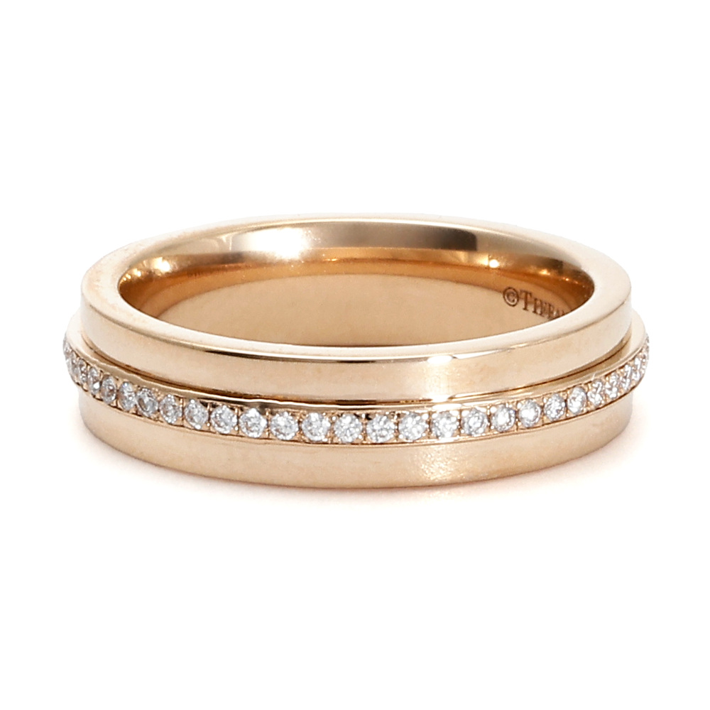 Tiffany & Co. Tiffany T Narrow Diamond Ring 18K Rose Gold 60151401