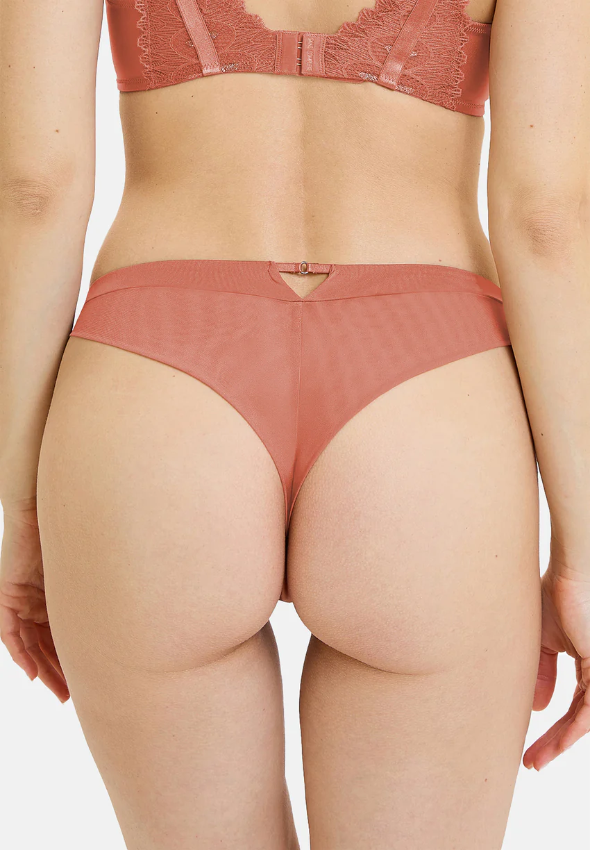 Tanga Olympe Marron Cuivré