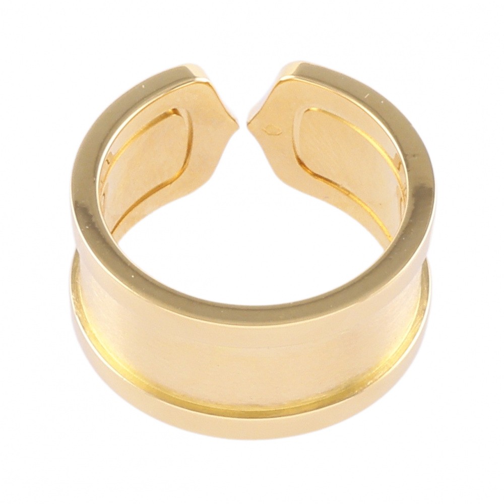 Cartier 2C Wide Ring 18K Yellow Gold