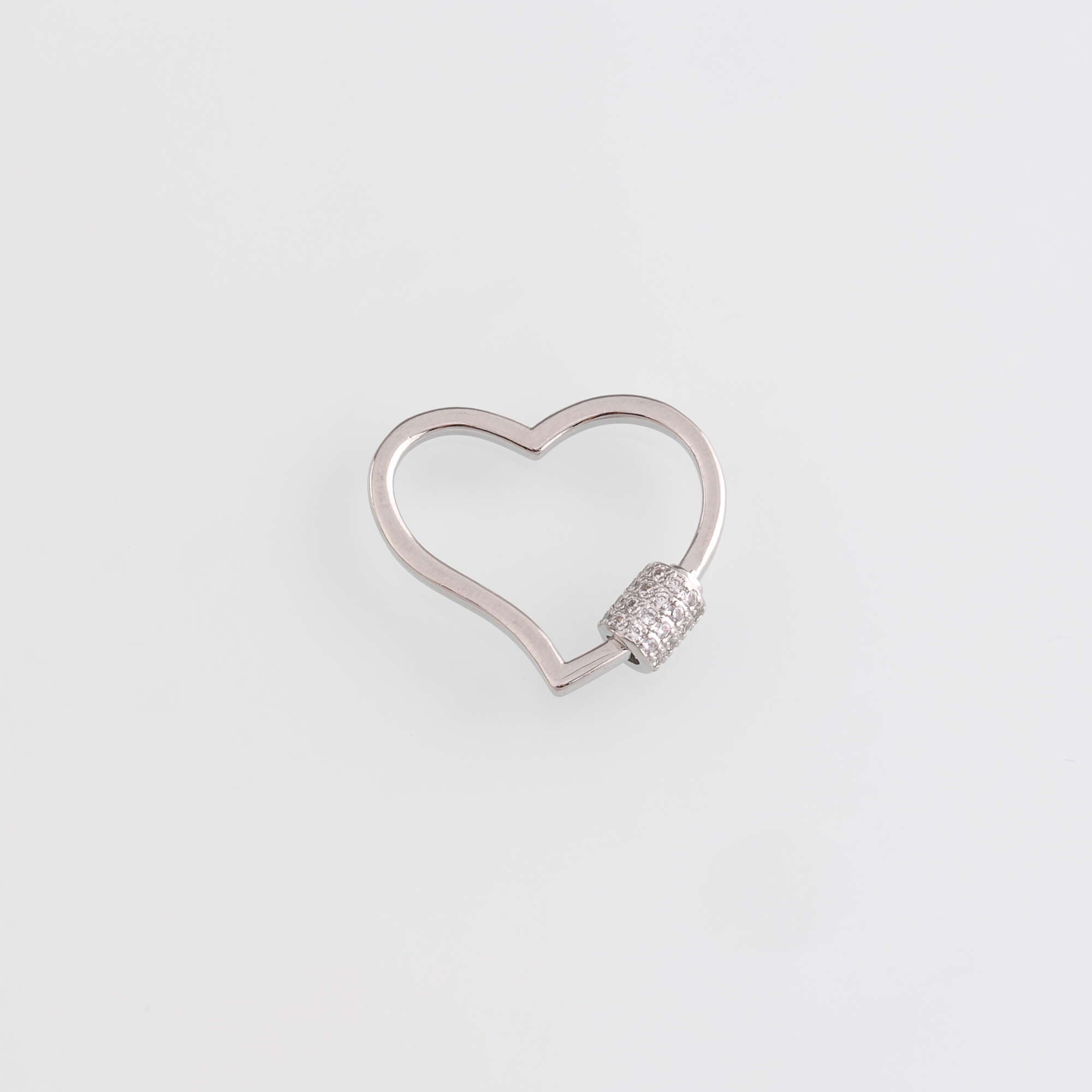 18K Gold Filled Heart Carabiner Clips,Heart Screw Clasp Lock for DIY Jewelry Finding Necklace Bracelet