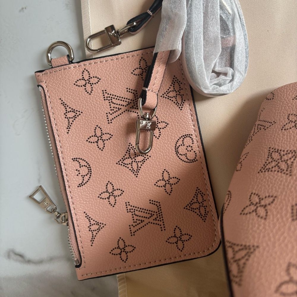 Louis Vuitton Blossom Mahina Leather Bag Pink 8.3 Inches M23196