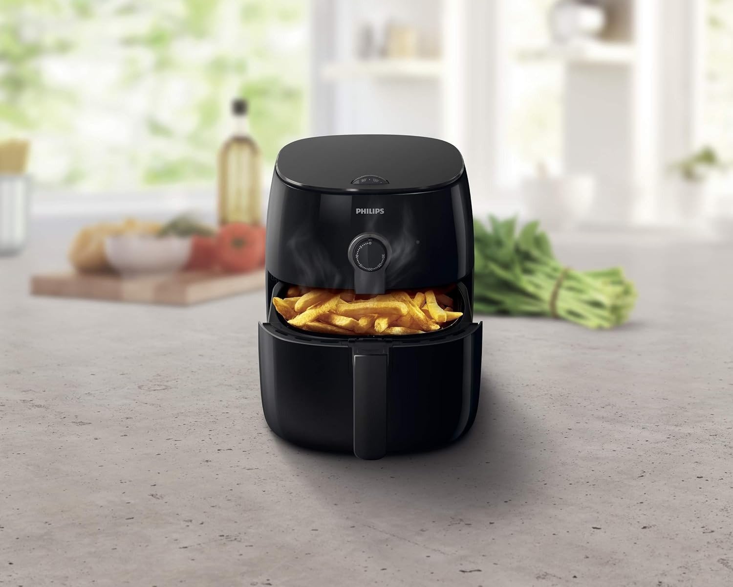 5QT 4-in-1 Electric Air Fryer, TurboStar Rapid Air Tech, 90s Quick Clean, Dishwasher Safe, Black