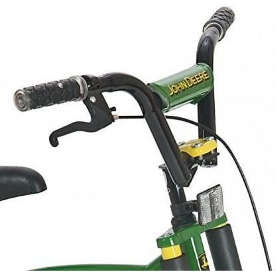 16″ Boys Bicycle, Kids Bike with Training Wheels and Front Hand Brake, Green