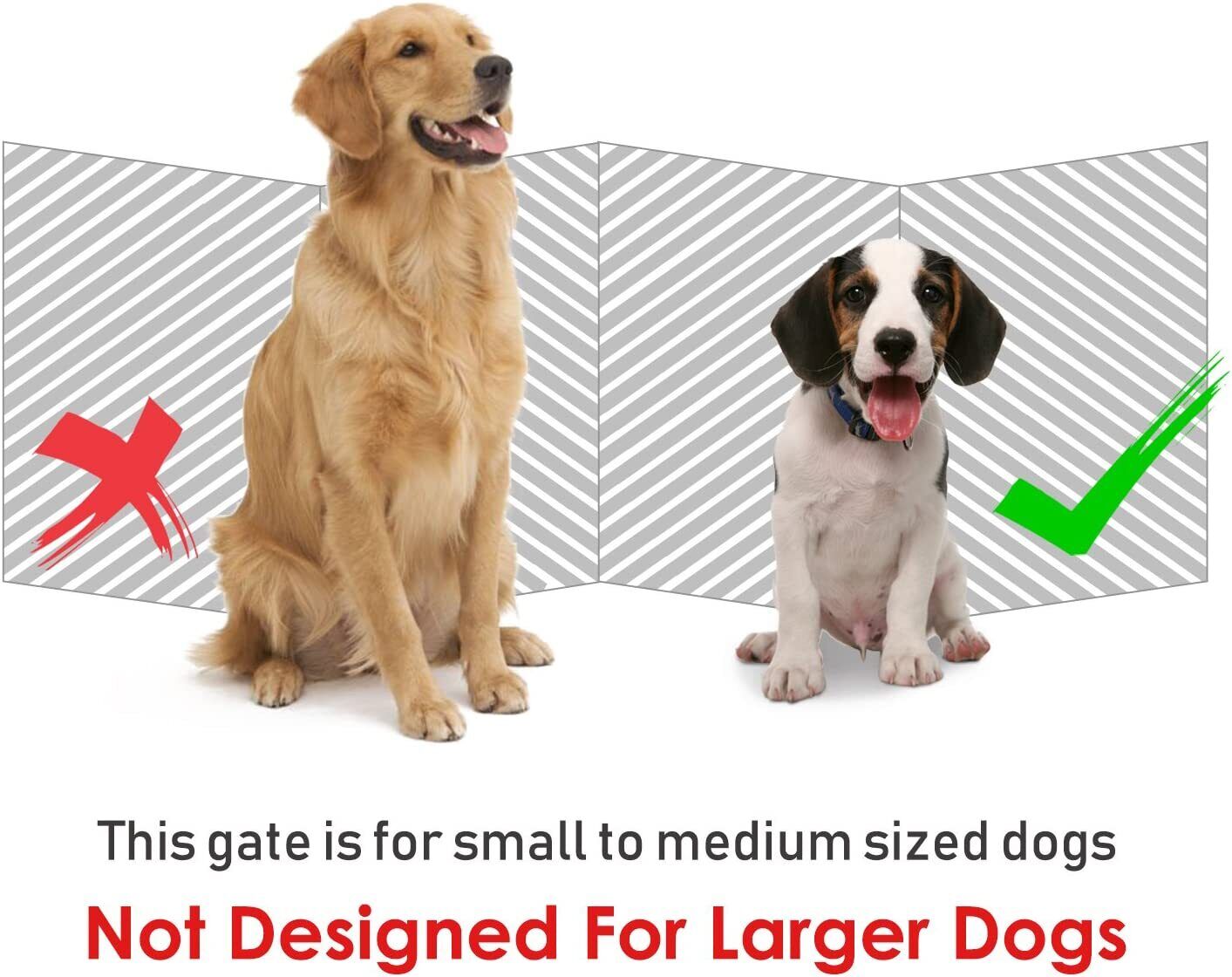 Pet Gate for Doorways and Stairs - Safety Dog Gate -Wooden Panel Freestanding Gates for The House- Z Shape Tri-Fold (Diamond White)