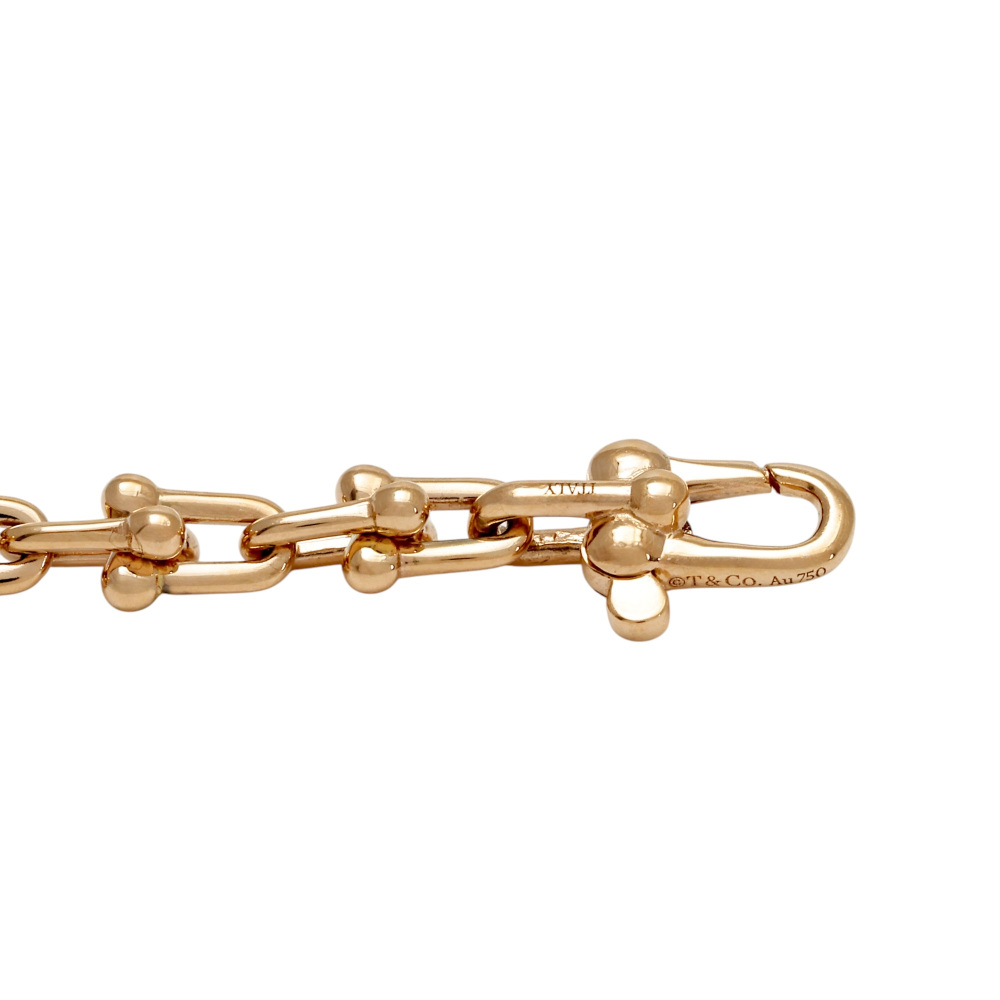 Tiffany & Co. Hardware Microlink Necklace 18K Rose Gold 73584477
