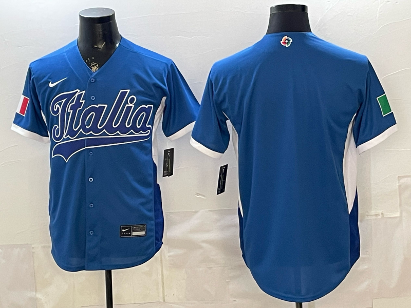 Men's Italy Baseball Royal 2026 World Baseball Classic Stadium Jersey
