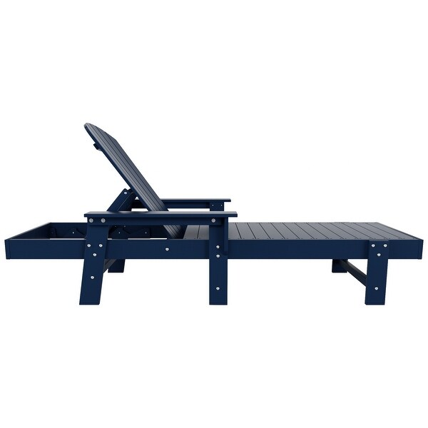 Polytrends Altura Poly EcoFriendly All Weather Reclining Chaise Lounge with Arms