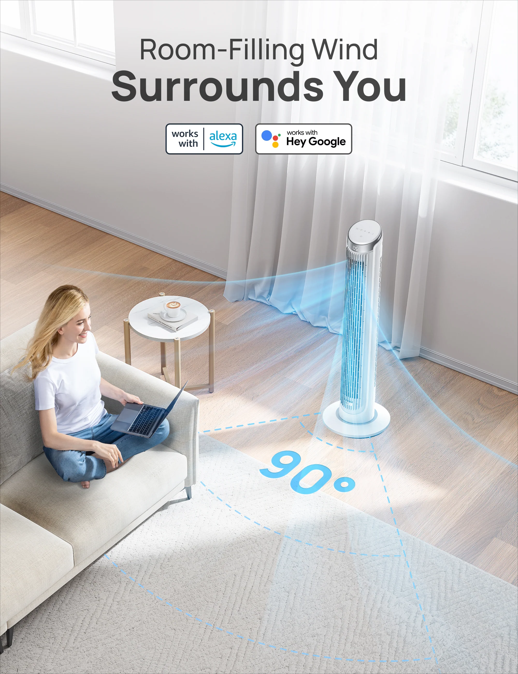 Smart Tower Fan Cruiser Pro T3S 26ft/s