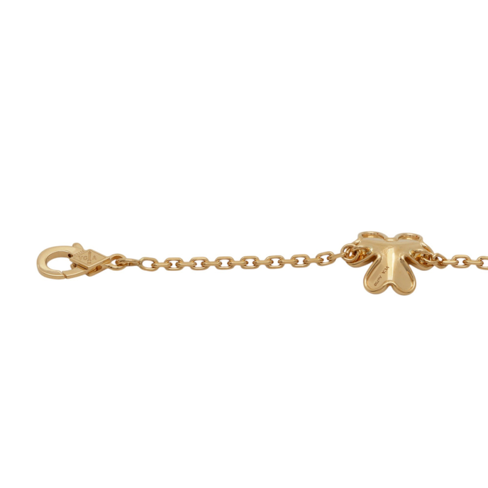 Van Cleef & Arpels Frivole 5 Flower Bracelet 18K Yellow Gold Diamond VCARP3W400