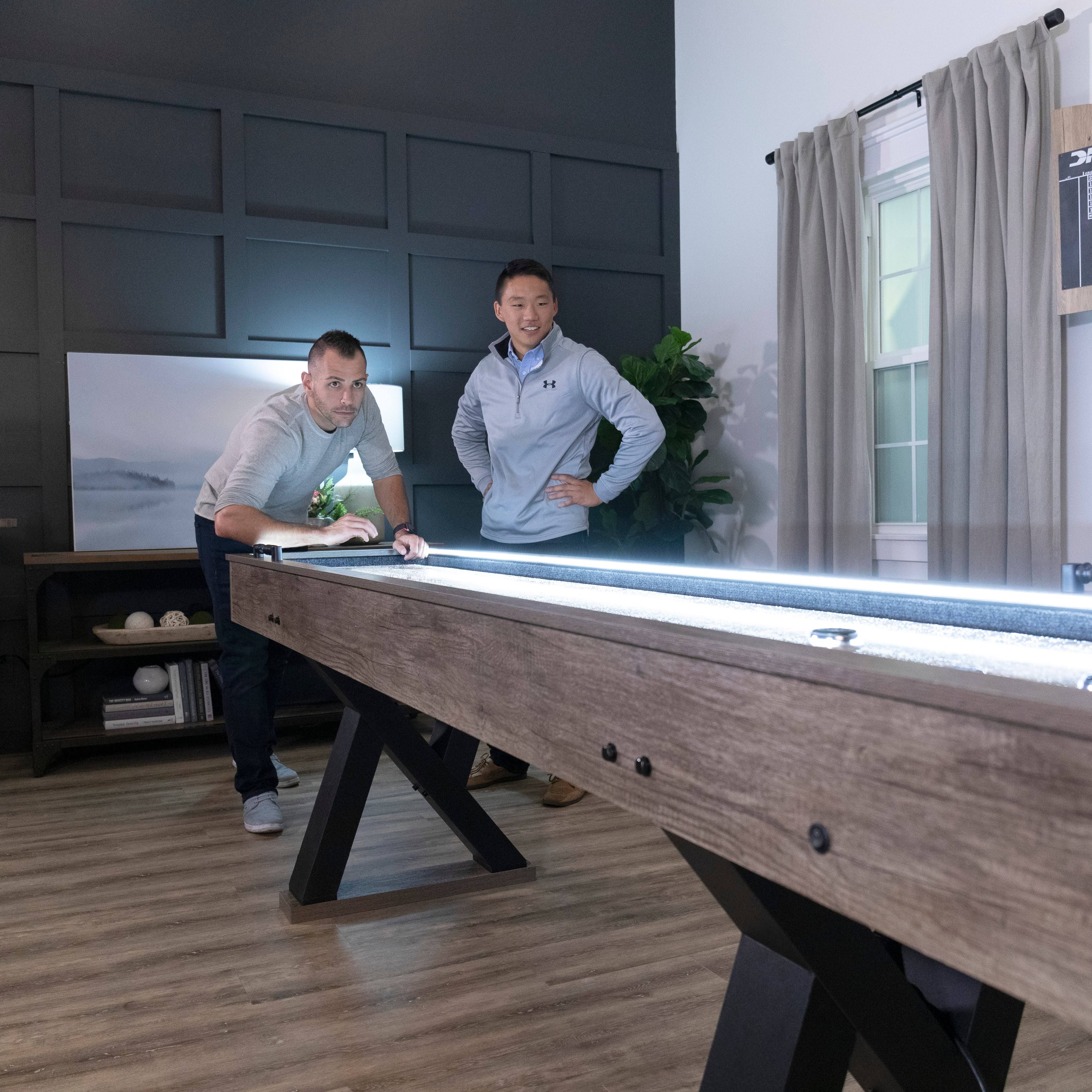 American Legend Kirkwood 9' LED Light Up Shuffleboard Table w/ Bowling