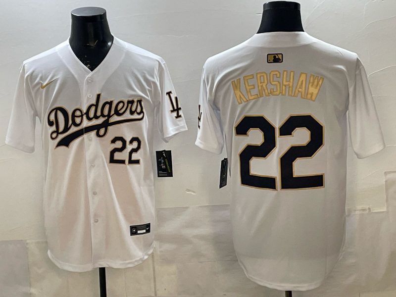Men's Los Angeles Dodgers Clayton Kershaw #22 White Alternate Limited Jersey