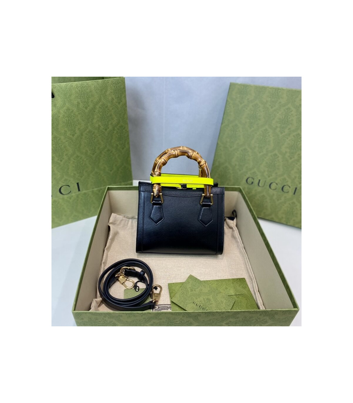 Gucci Diana Mini Tote Bag Black