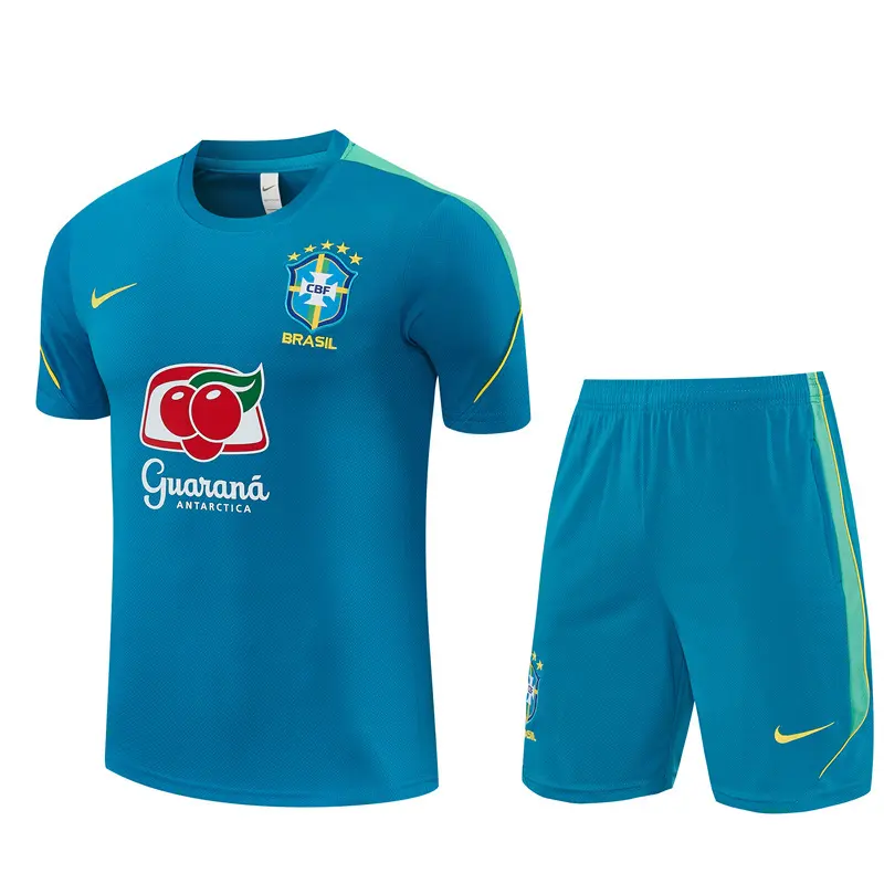 Short Sleeves Brazil Training Suit - Blue