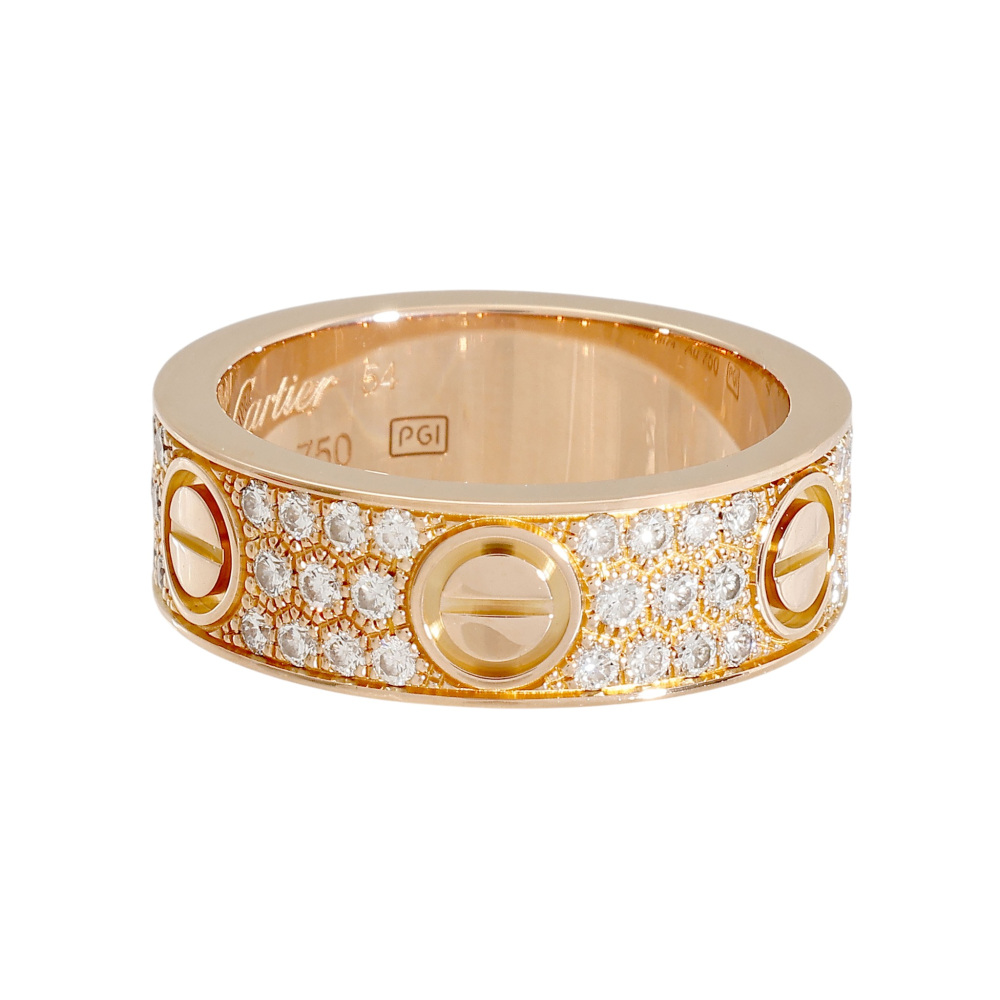 Cartier Love Ring 18K Rose Gold Diamond B4087600