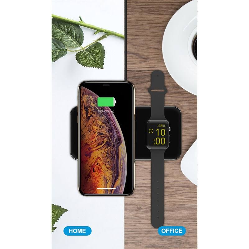 Black Detroit Tigers 3-in-1 Glass Wireless Charge Pad