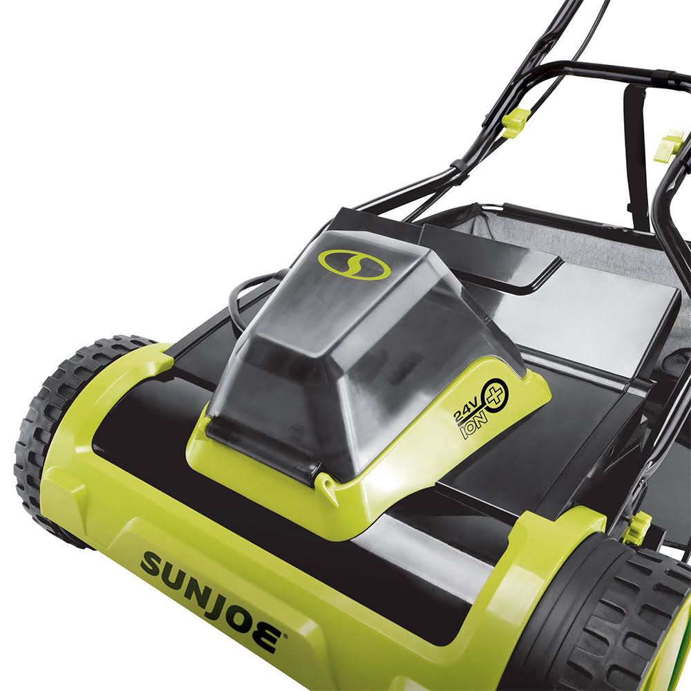 Sun Joe 24V-CRLM15-CT 24-Volt iON+ Cordless Push Reel Mower w/Rear Collection Bag, Tool Only (Battery + Charger Not Included)