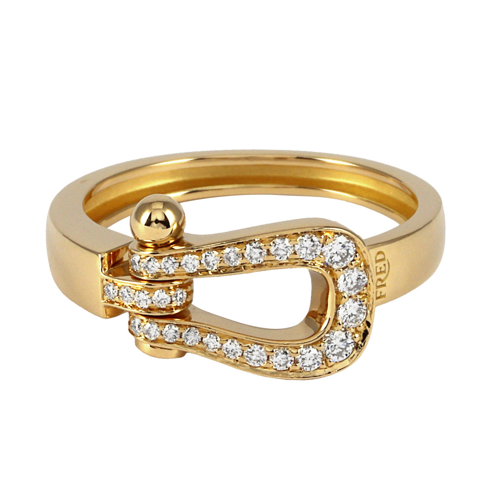 FRED Force 10 Ring 18K Yellow Gold Diamond 4B0378