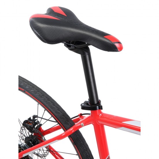 Kempo Hybrid Bike, 700c wheels, 21 speeds, mens frame, red