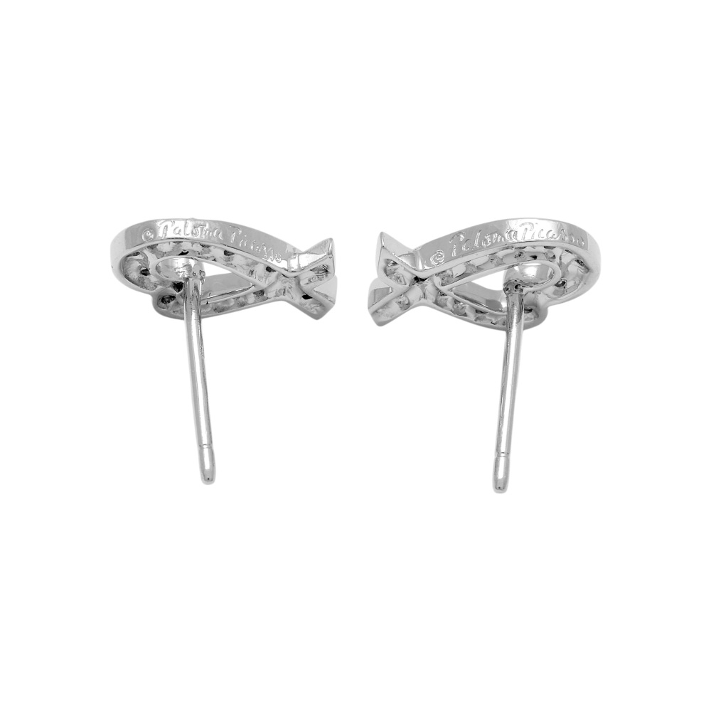 Tiffany & Co. Open Heart Paloma Picasso Loving Heart Earrings Platinum