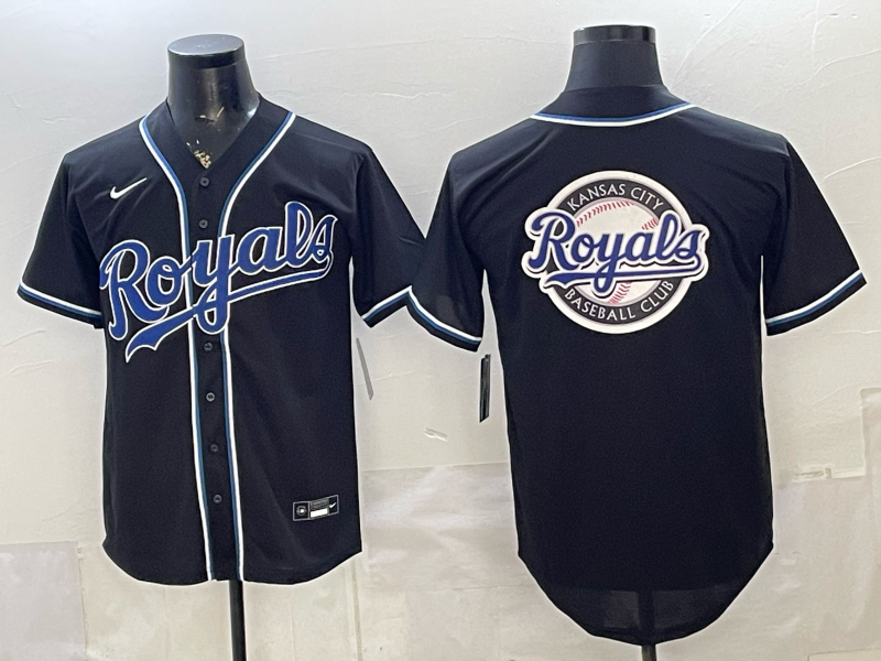 Men's Kansas City Royals Fashion Limited Black Out Jersey