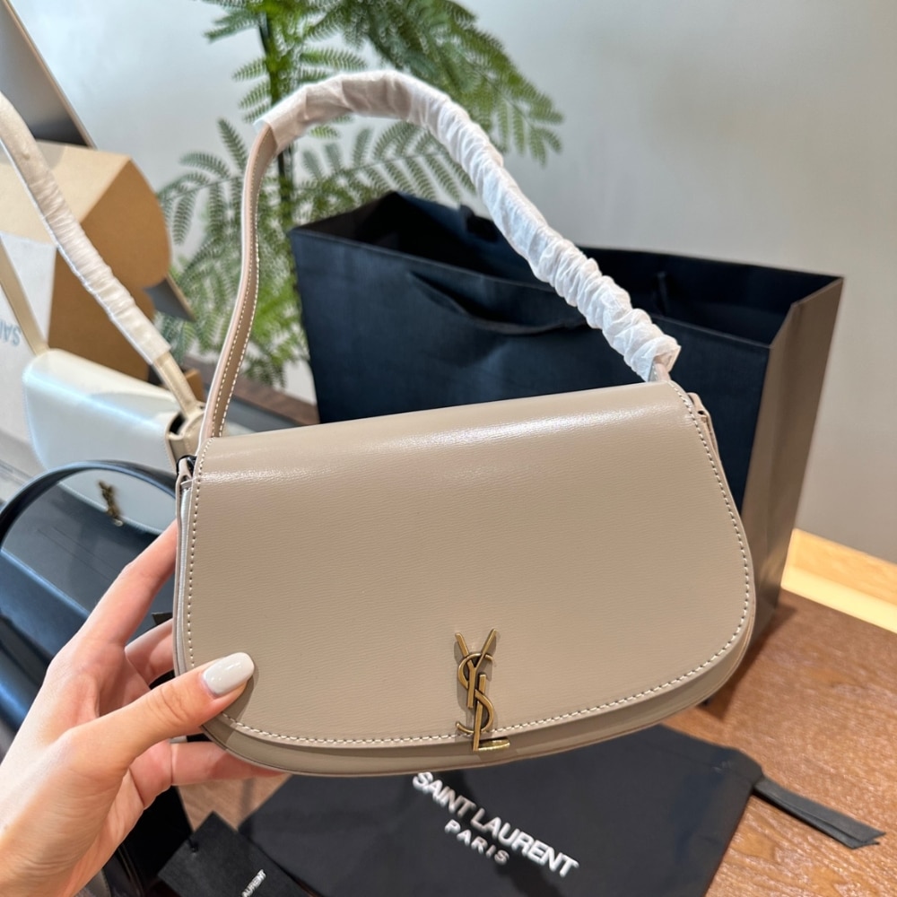 Saint Laurent Mini Voltaire In Box Dark Toffee 17Cm