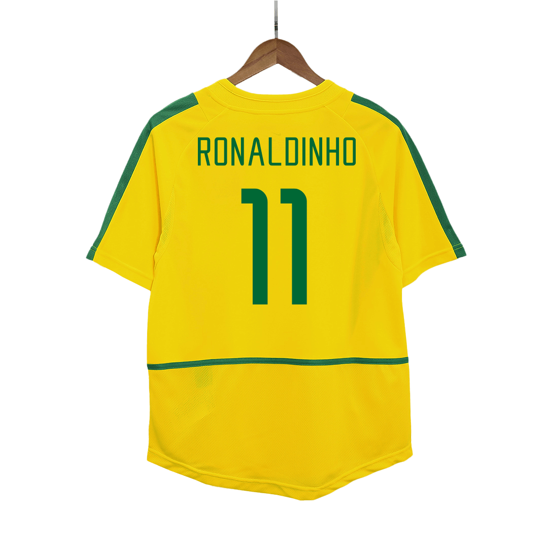 Retro Soccer Jersey RONALDINHO #11 Brazil Home 2002/03