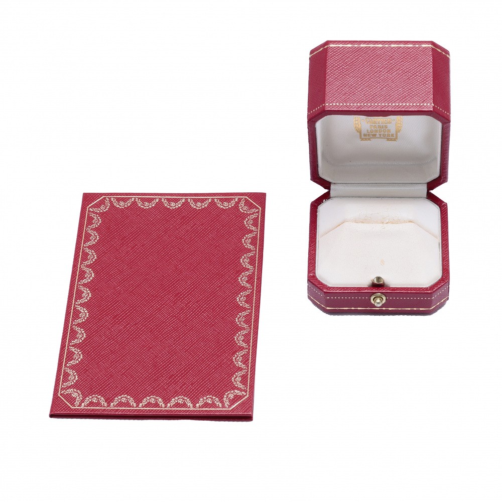 Cartier Pave D Heart Ring K18YG Yellow Gold Diamond