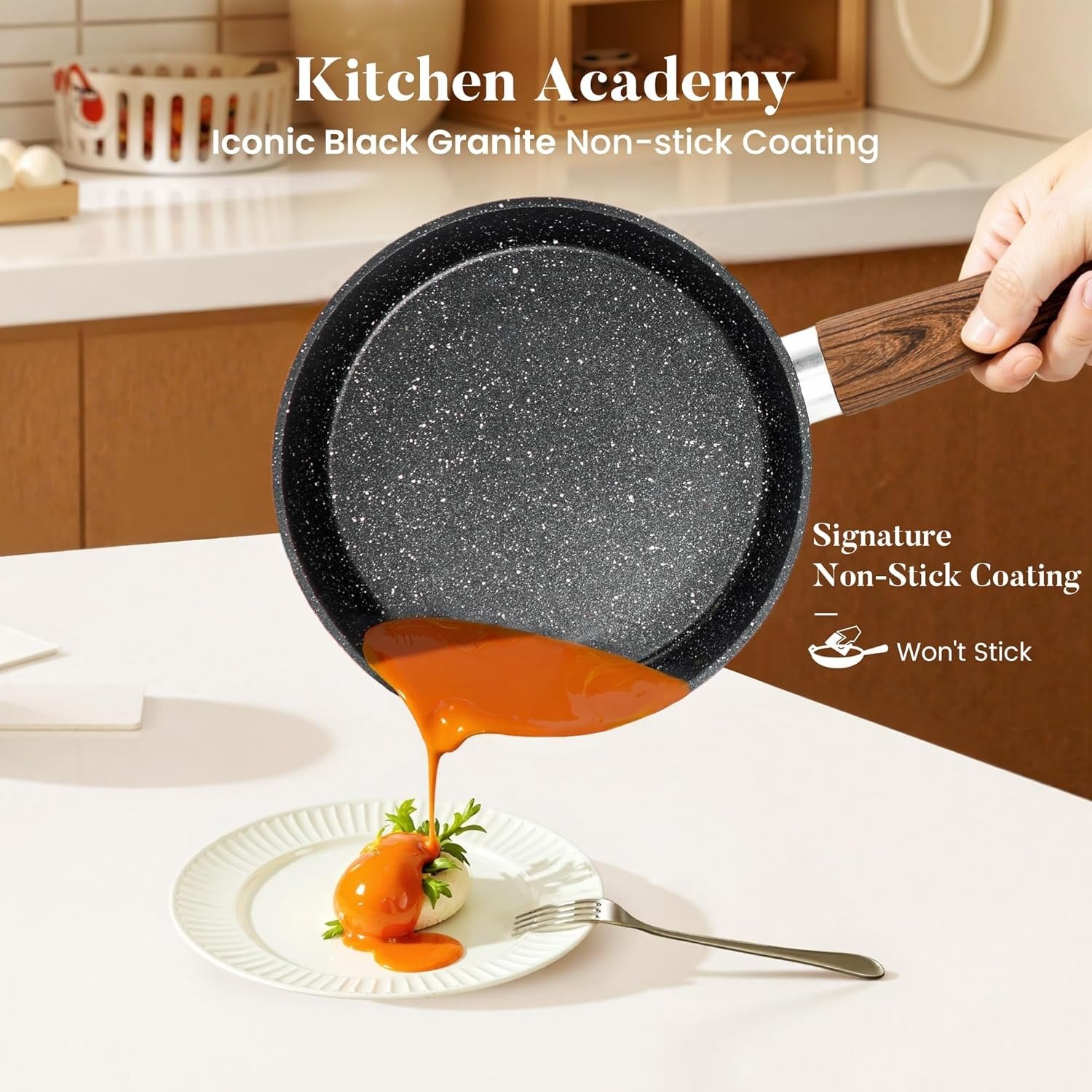 Induction Compatible Nonstick Cookware Set Durable Kitchen Pot and Pan Set