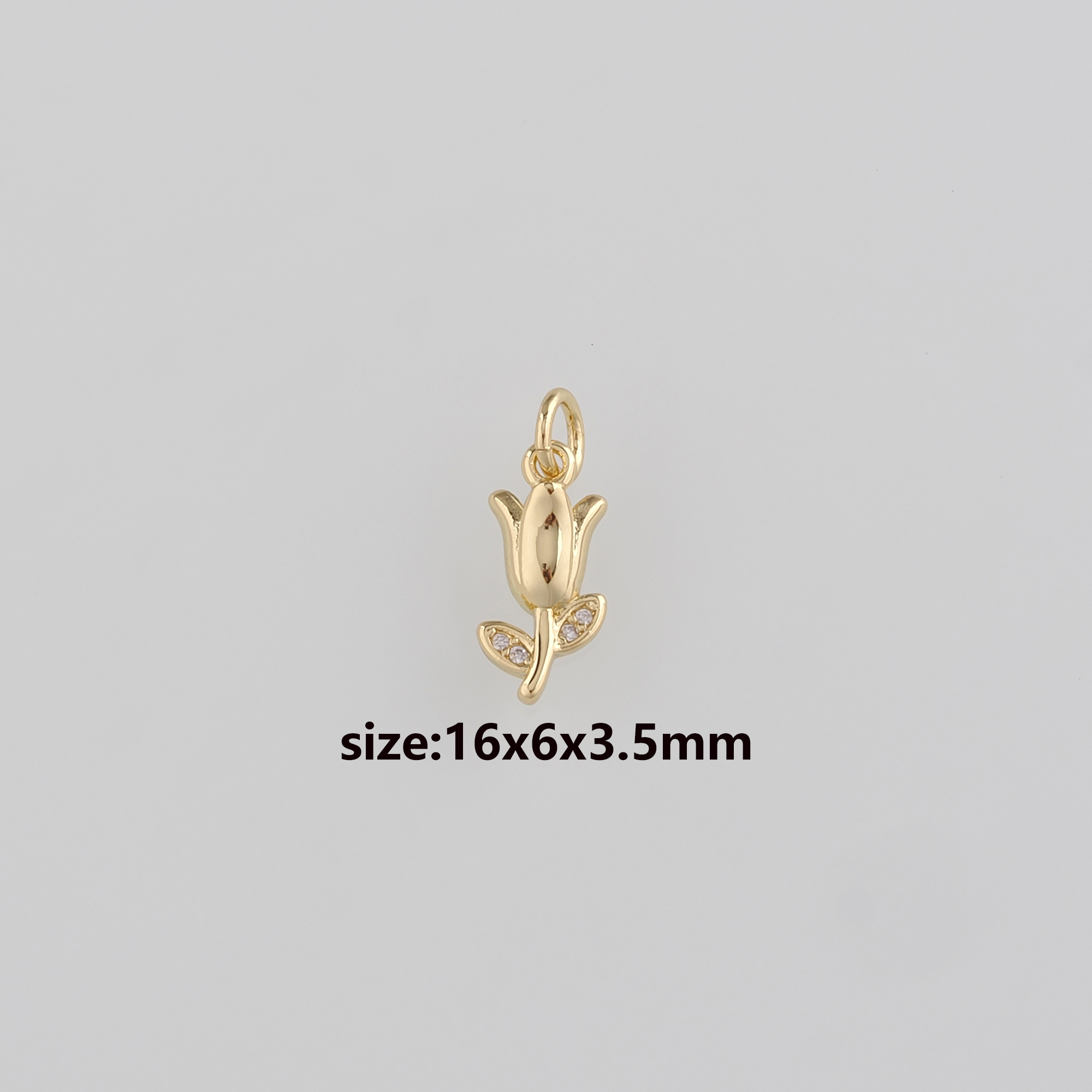 18K Gold Filled Daisy Pendant,Dainty Flower Charm Earrings Necklace for DIY Jewelry Making Supply