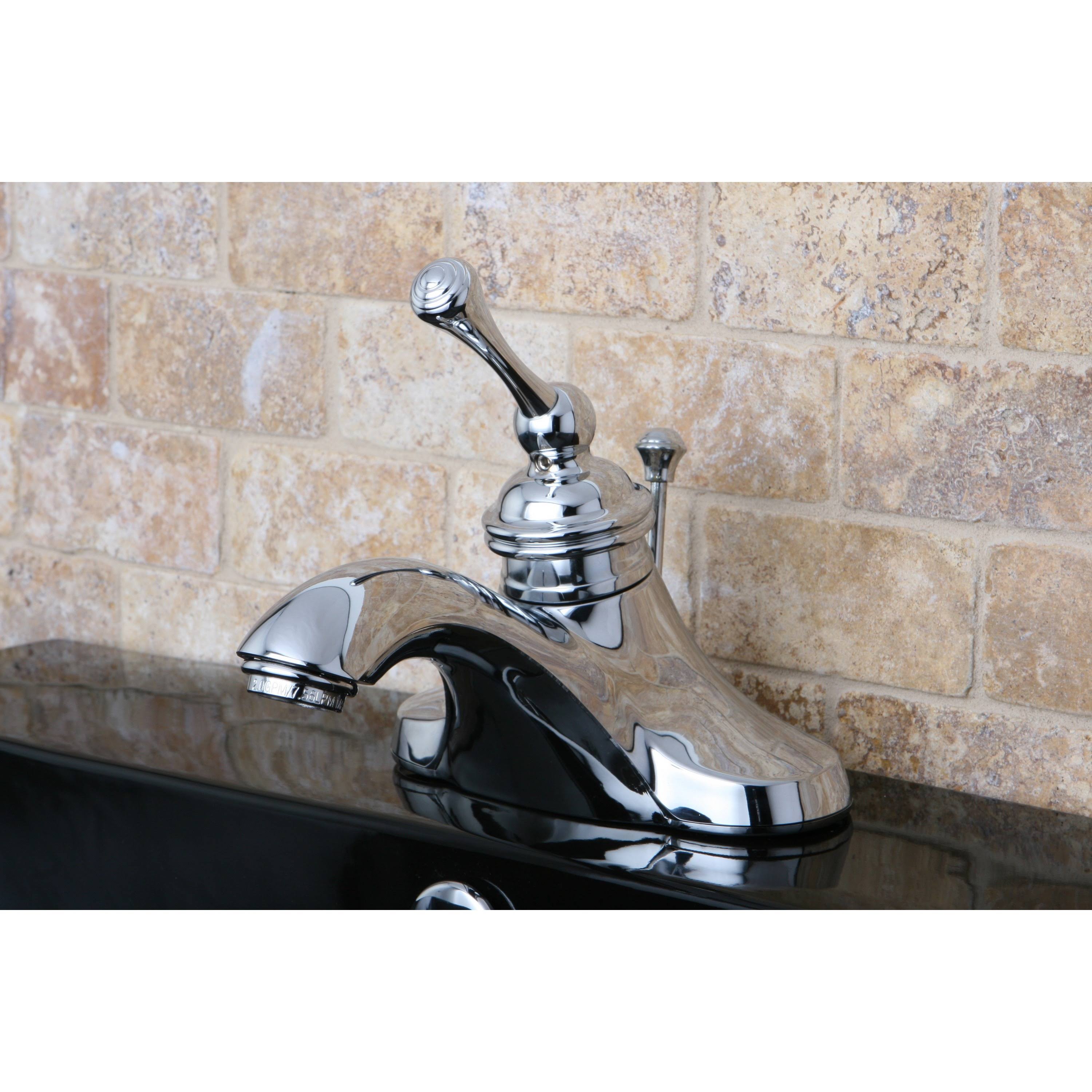 Kingston Brass KB3541BL Vintage 4x22 Centerset Lavatory Faucet with Retail Pop-Up, Polished Chrome