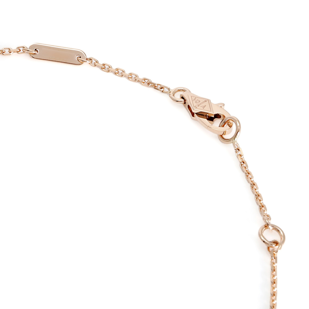 Van Cleef & Arpels Sweetheart Heart Motif Necklace 18K Rose Gold Carnelian VCARN59N00