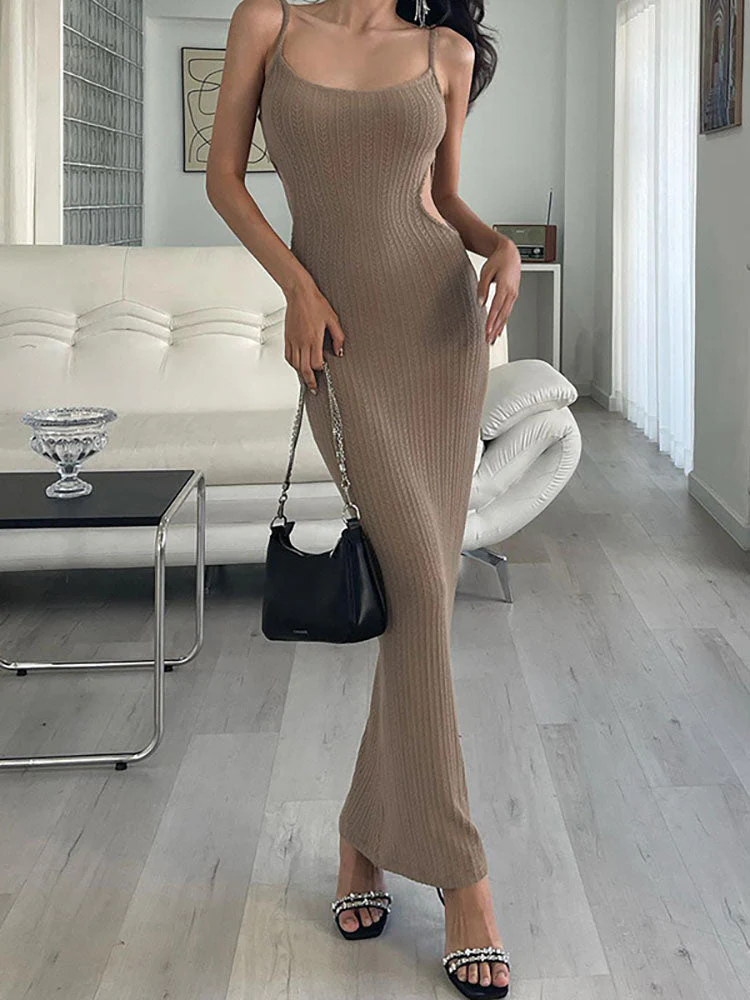 Elegant Cut-Out Maxi Dress | Evening GownClistos