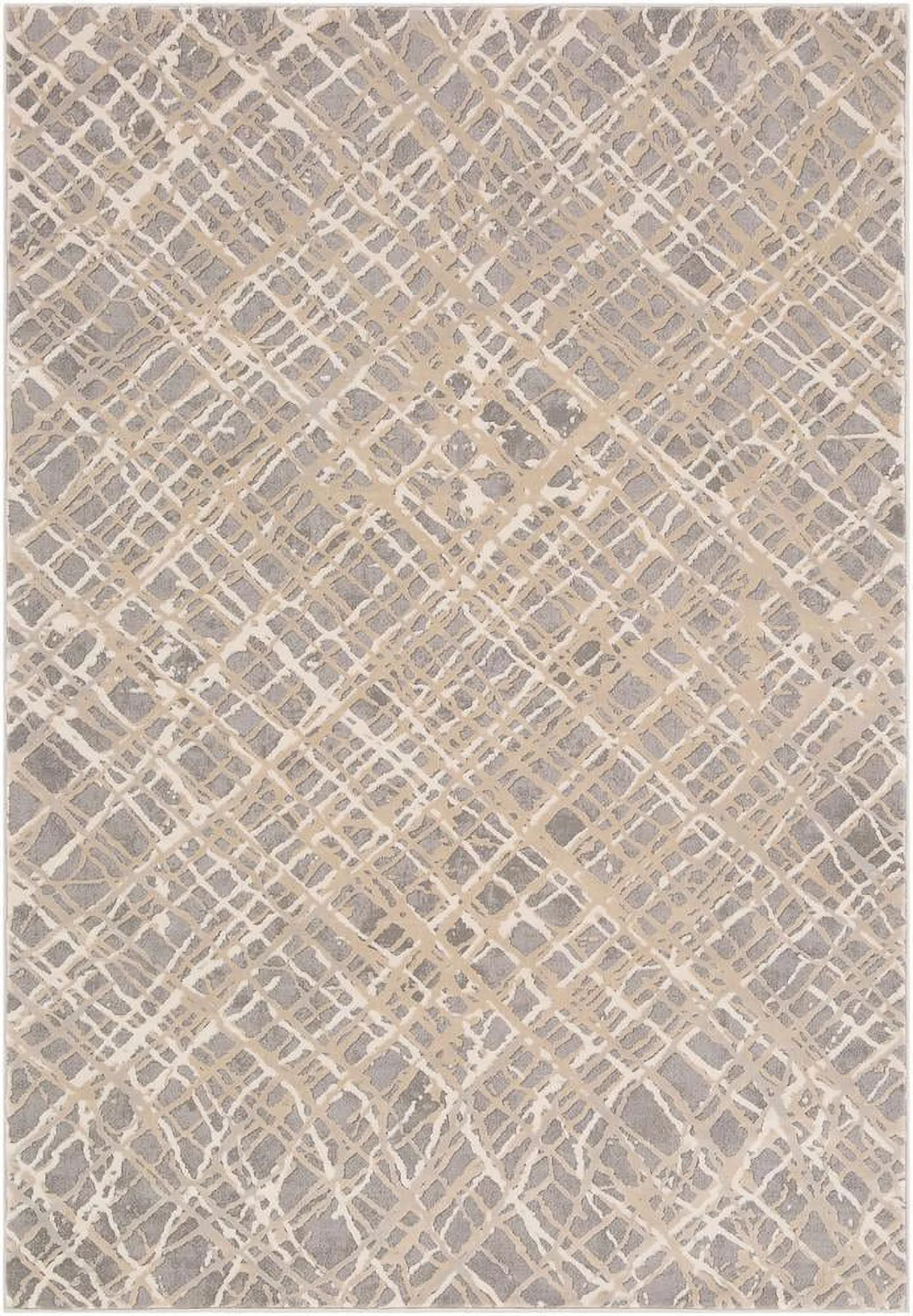 Mark&Day Area Rugs, 5x7 Bordeaux Modern Medium Gray Area Rug (5'3