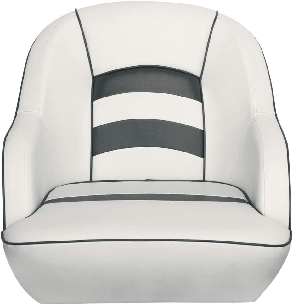Bucket Pontoon Boat Seat (White/Blue)