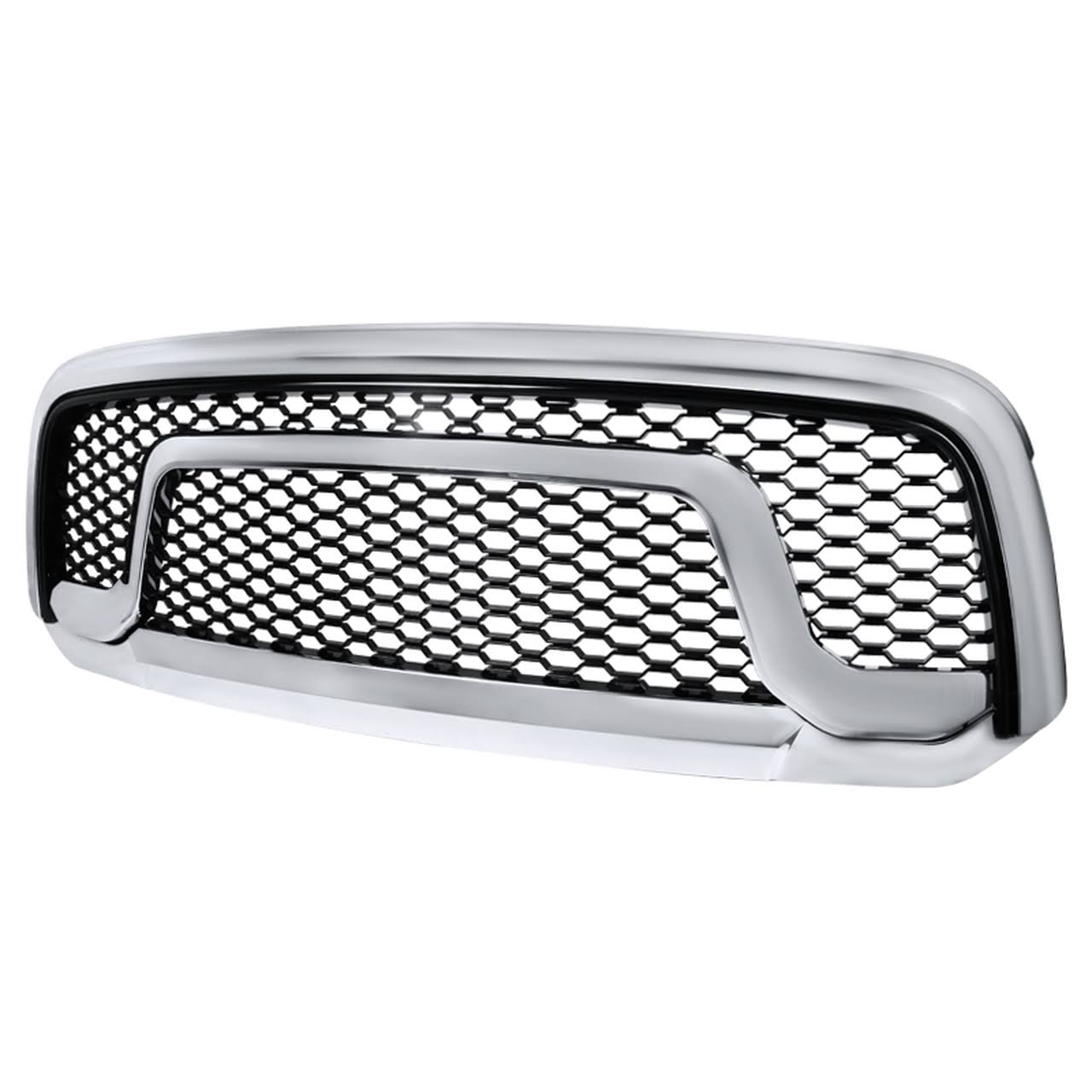 Spec-D Tuning Hg-Ram1315Cb-Gl 13-17 Dodge Ram Grille- Gloss Black