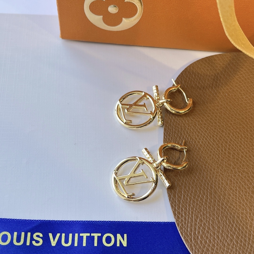 Louis Vuitton Lv Baby Louise Earrings Golgold M00613